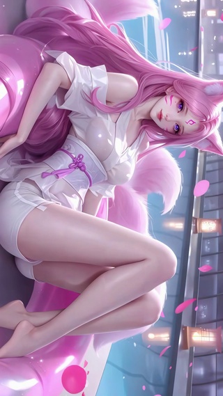 泳池粉狐阿狸
