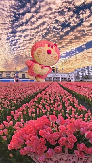 爆款叮当猫花海