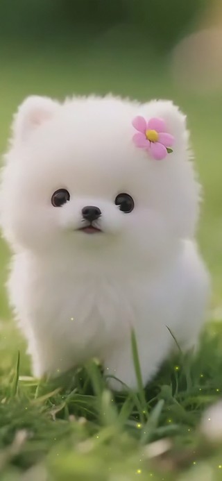 可爱小白狗