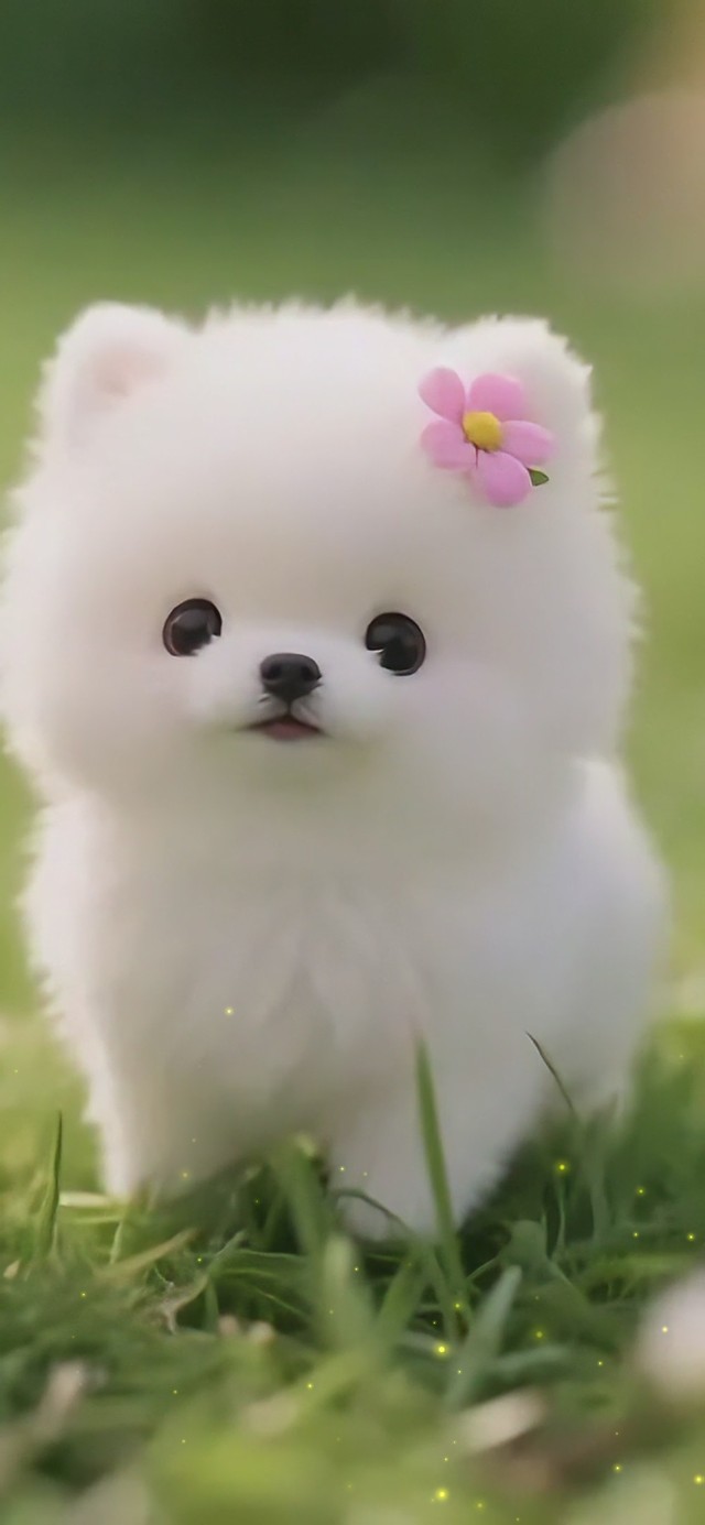 可爱小白狗