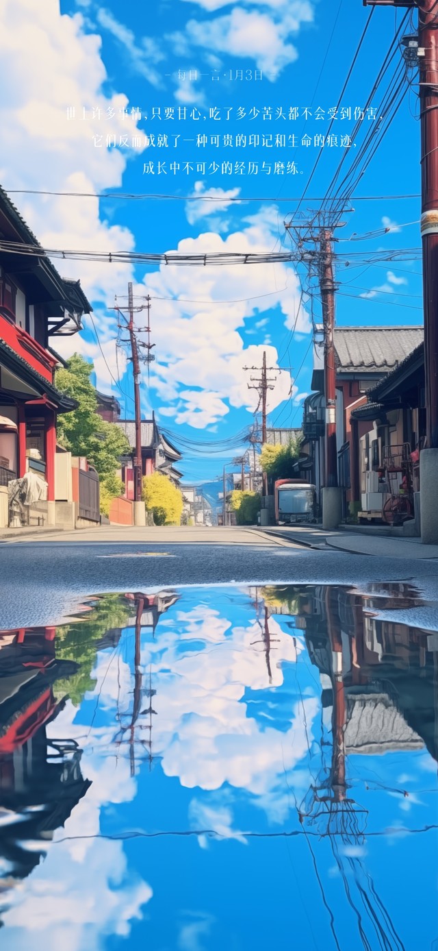 4k唯美小镇街景