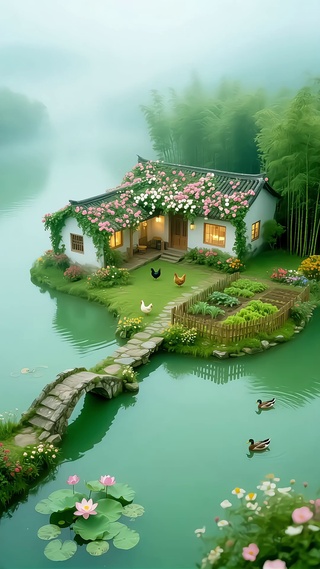 湖边小屋