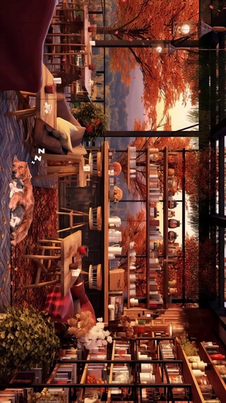 治愈秋季小屋猫咪