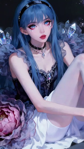 绑鞋带的花舞少女