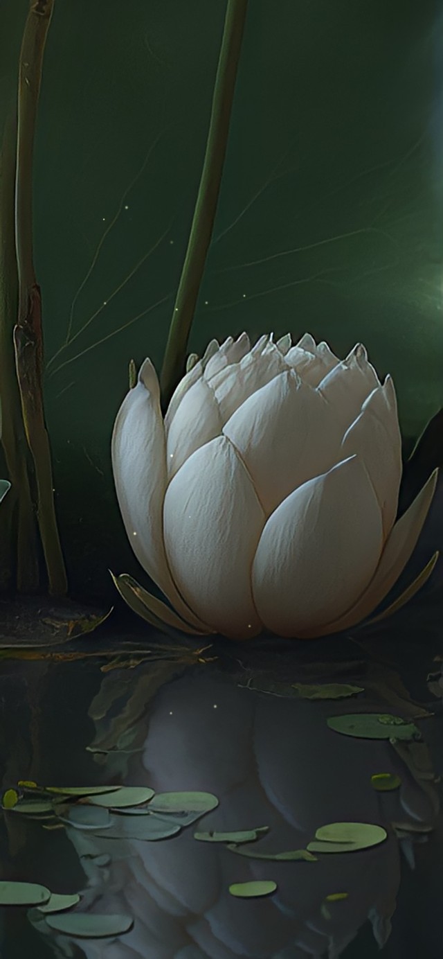 荷畔一景