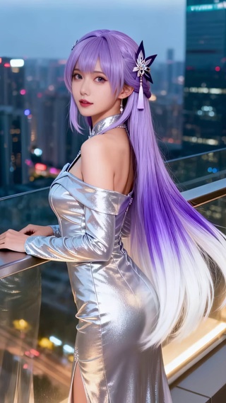 紫发少女