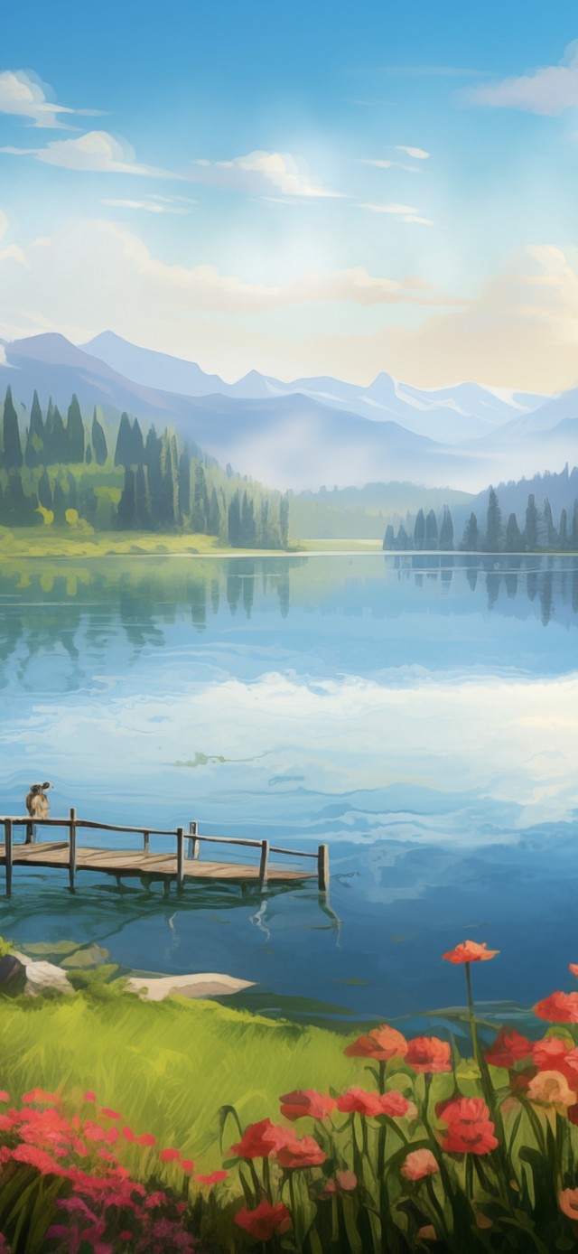 4K 静谧小屋 湖光水面