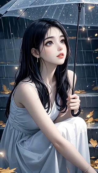 雨中