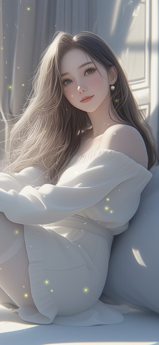 她的气质如同夜晚的月光