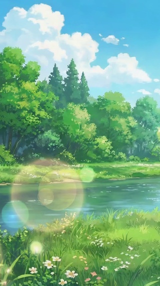 绿荫流水间