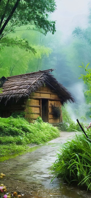 护眼 山中小屋
