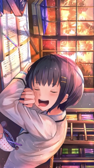 午后午睡的少女