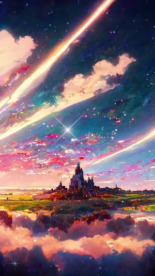 4K唯美星空城堡