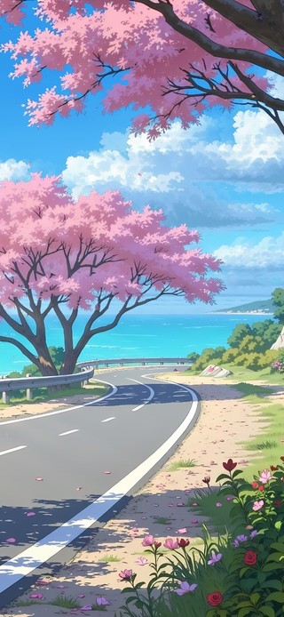 落樱海景公路