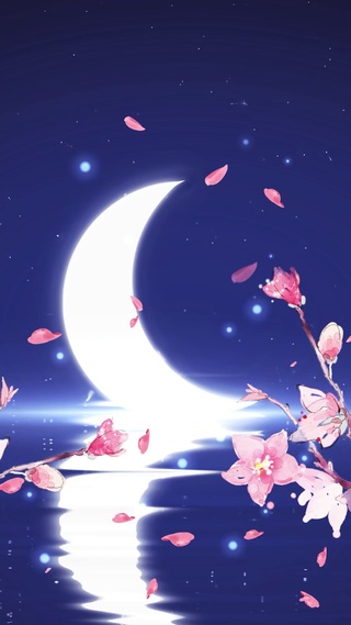 月夜桃花