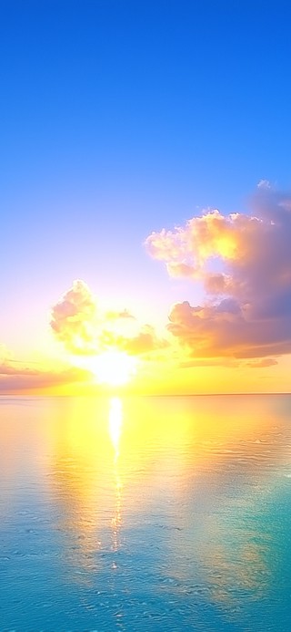夕阳大海