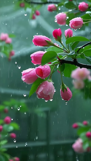 粉色花开