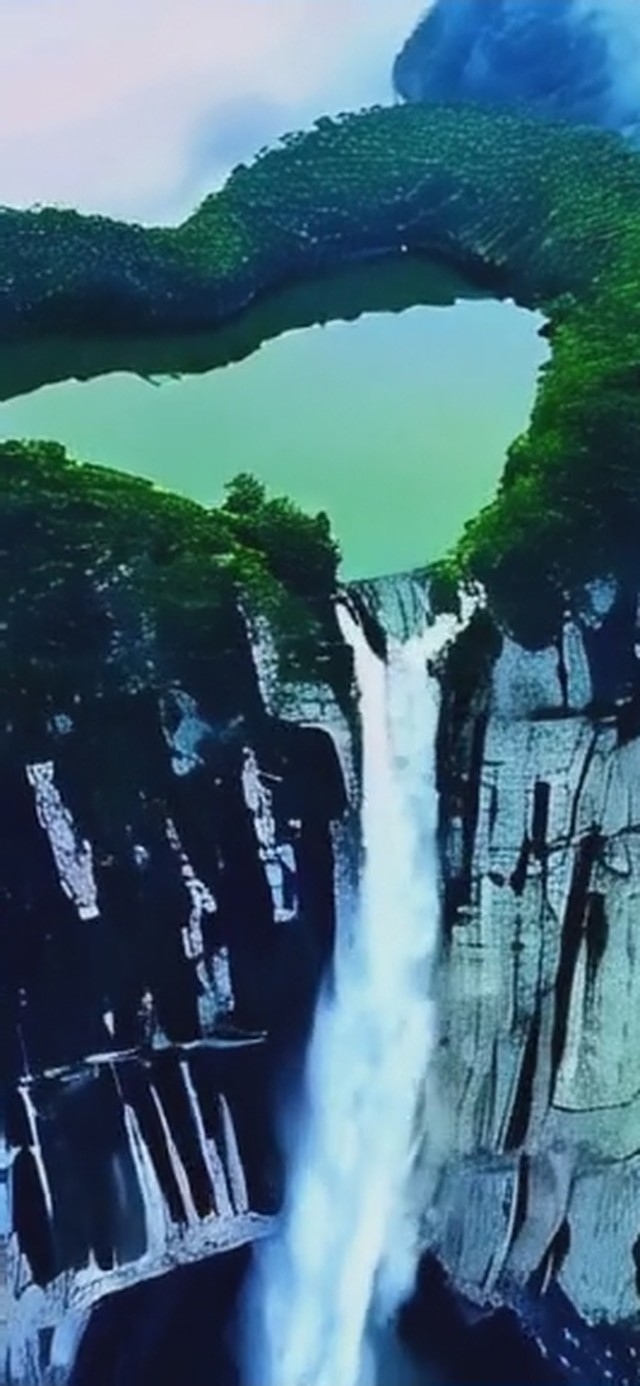爱心峰天瀑