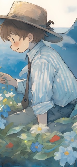 可爱鲸鱼男孩