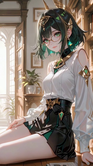 暖光书房街角奈芙尔