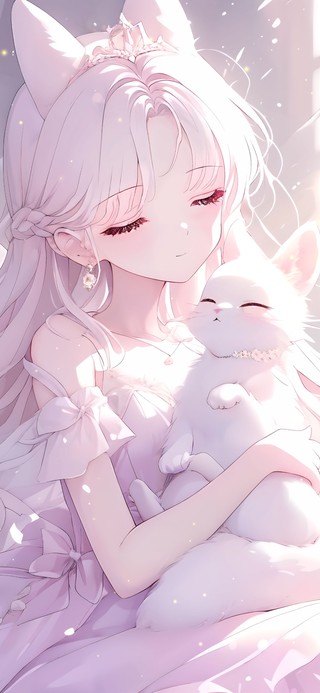 治愈萌系猫女孩