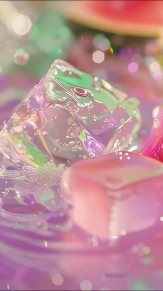 清凉感流水西瓜冰块