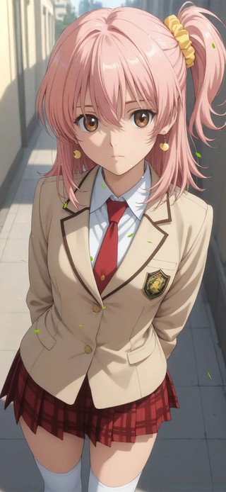 唯美走廊红发少女