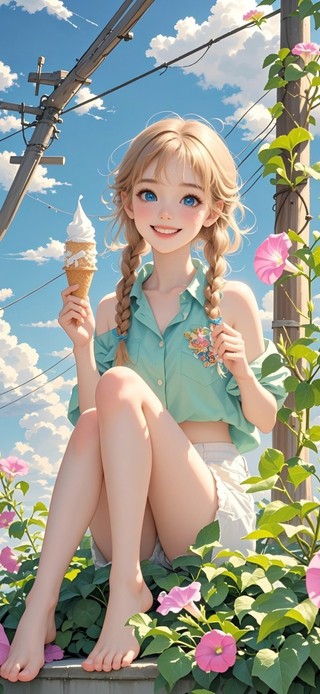 牵牛花旁
