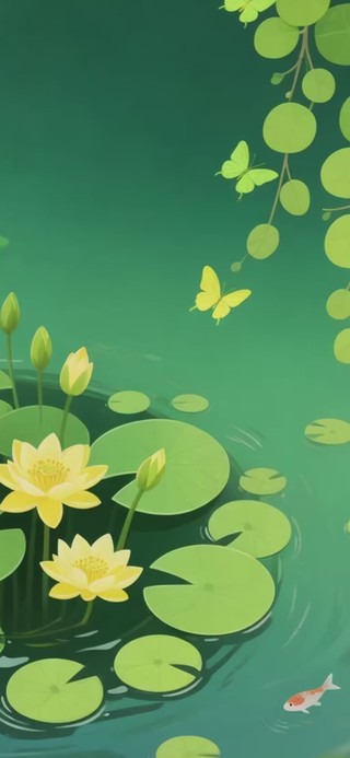 清新荷塘景色