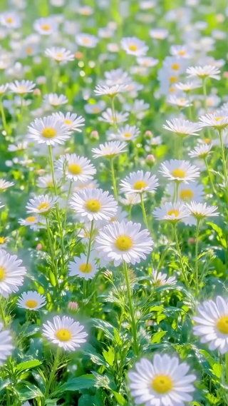 夏日花海盛开小雏菊