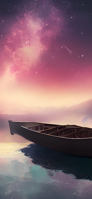 星空下的小船