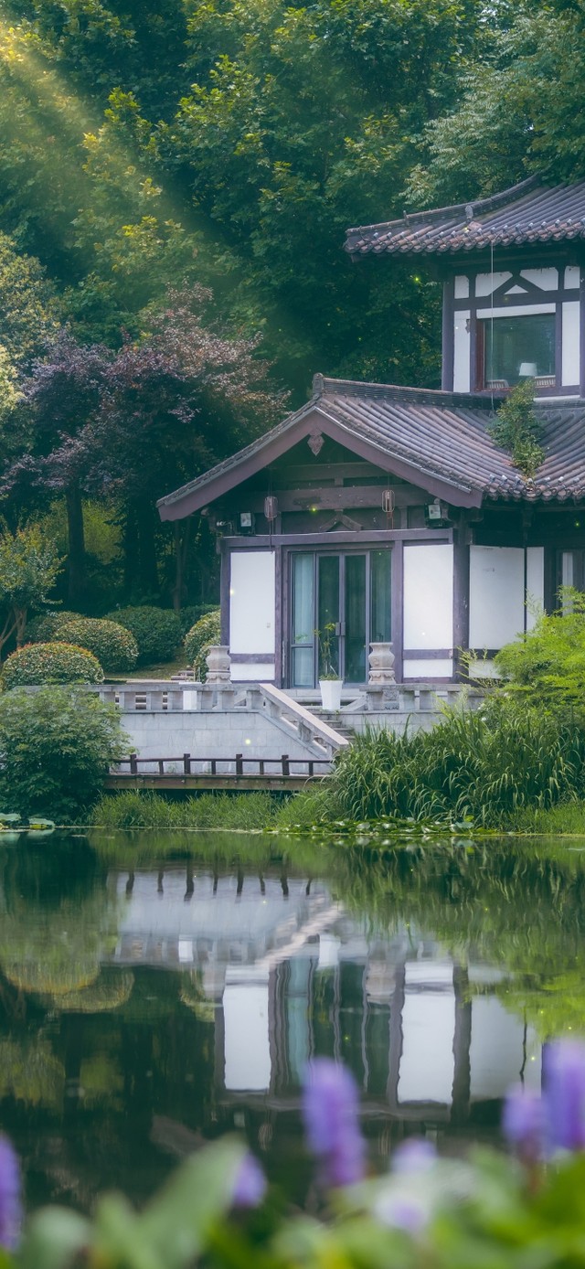 4K唯美园林中式庭院