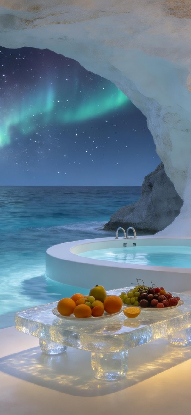 秘境极光海景星空