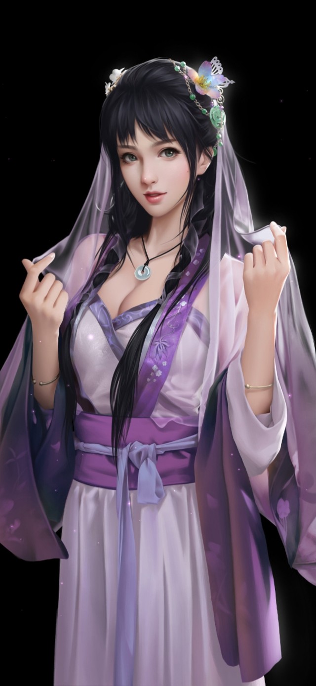 古风紫衣少女