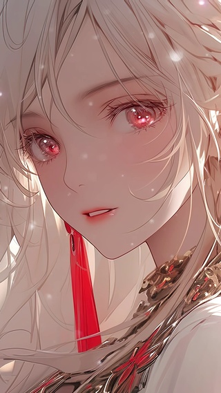 白发红眸少女