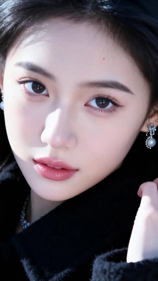 冬日户外阳光美女动态人像