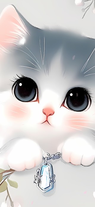 桃花树上猫咪