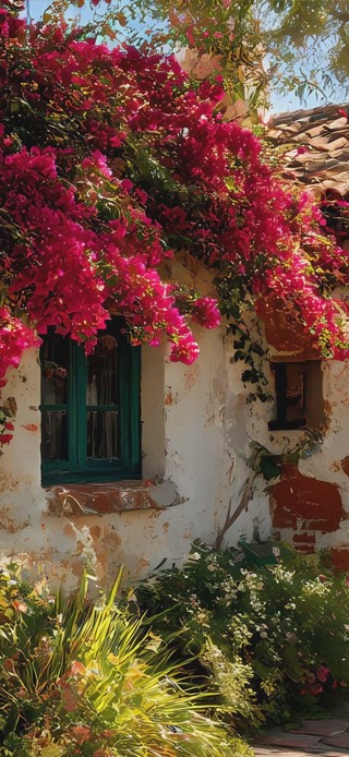护眼花景