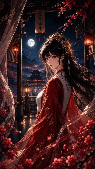 月下回眸