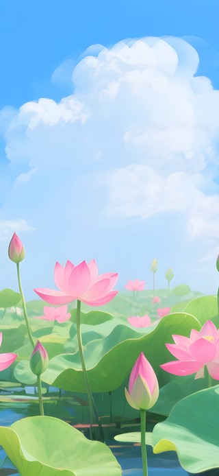 夏日荷花