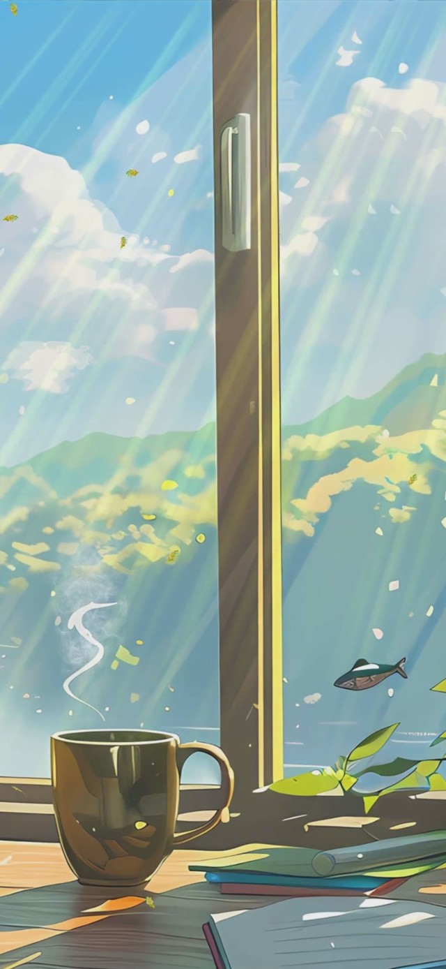 窗外绿景