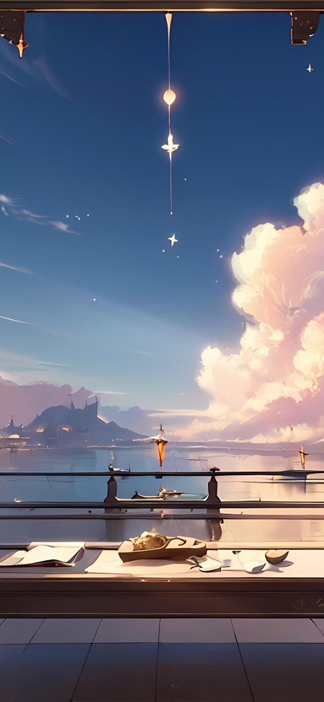 落霞云卷云舒时/纱帘轻拂幽梦起