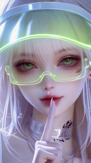 纯欲系霓虹未来感少女