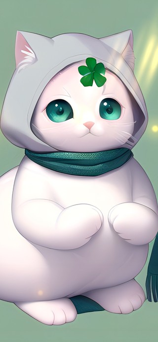 幸运喵护眼壁纸