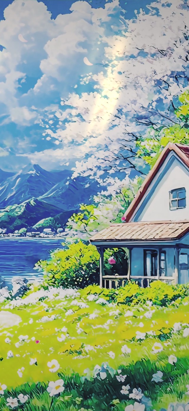 海边小屋AI壁纸