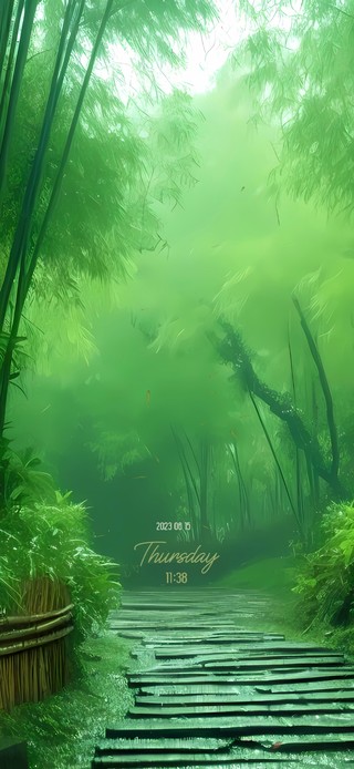 雨中竹林(风景手机动态壁纸) - 风景手机壁纸下载 - 元气壁纸