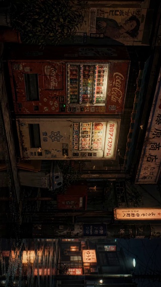 日系夜晚街道
