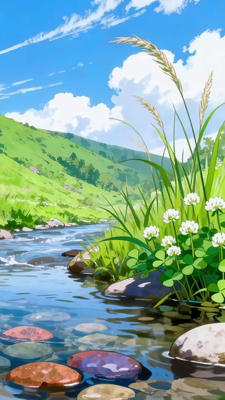 护眼山涧小溪流