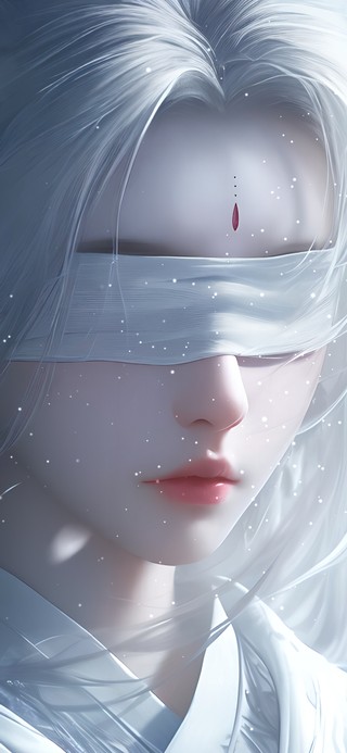 清纯飘雪蒙眼少女