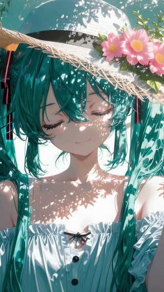 治愈草帽少女